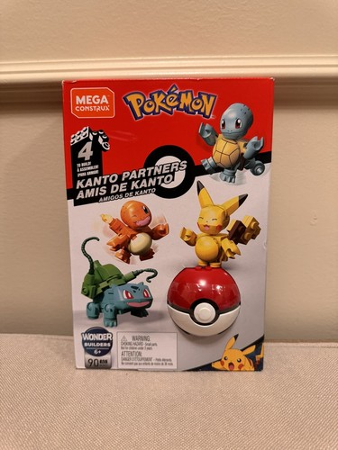 NEU MEGA Construx Pokémon Kanto Partner Building Pack 90 Teile, Build 4 Figuren