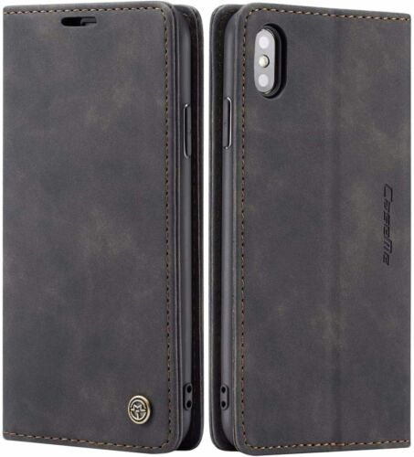 For iPhone 14 13 12 Pro Max SE 8 7 Case Magnetic Flip Leather Case RFID Cover - Picture 53 of 71