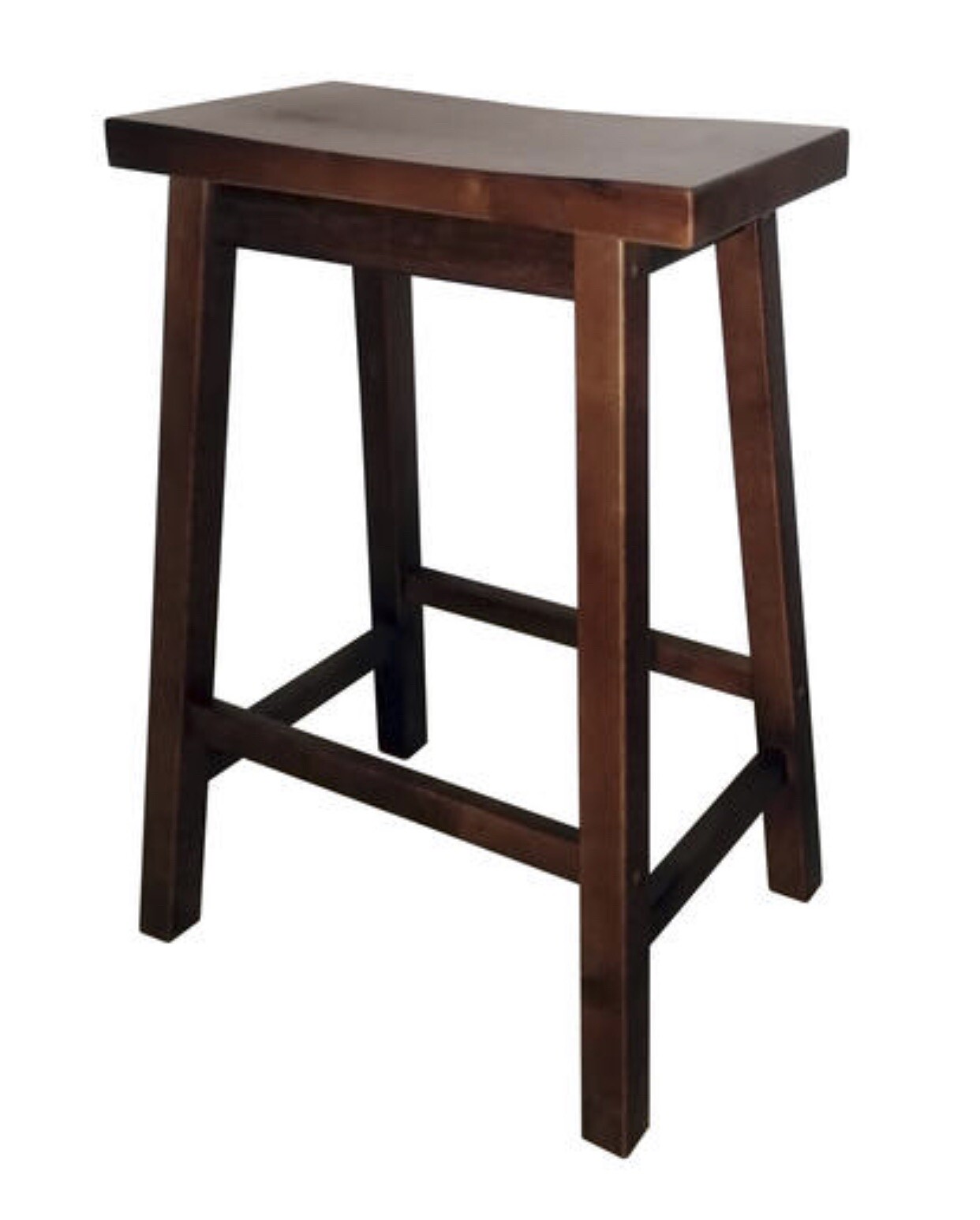 24" Wood Saddle Stool (me) J19