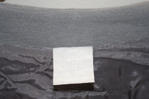 218 - J MORGAN PUETT vintage Long COAT DRESS Gray Wool Gauze SM Snaps Bee Label - Picture 5 of 12