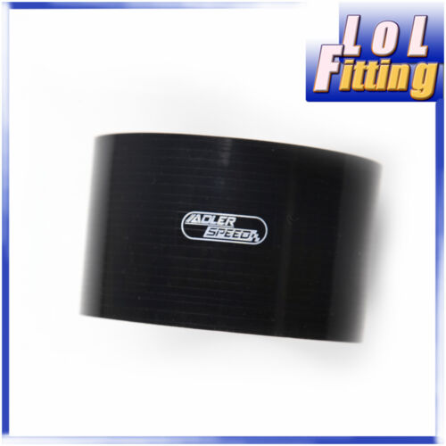 US SHIP 4Ply 3.5" inch ID Straight Hose Turbo Silicone Pipe Coupler Black 76.2mm - Foto 2 di 7