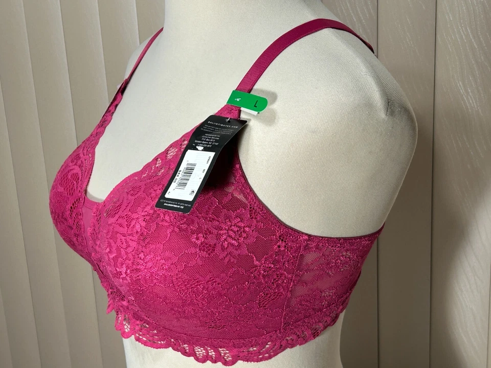 Sujetador Camiseta Bali Inalámbrico M L XL XXL Confort Flex Bralette J Gancho Berry DF6591 Foto 2 de 4