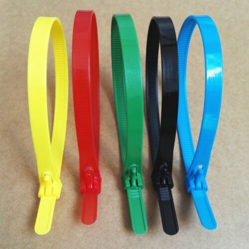 Releasable Reusable Self-Locking Nylon Cable Ties Banding Various Colour & Size - Picture 1 of 6