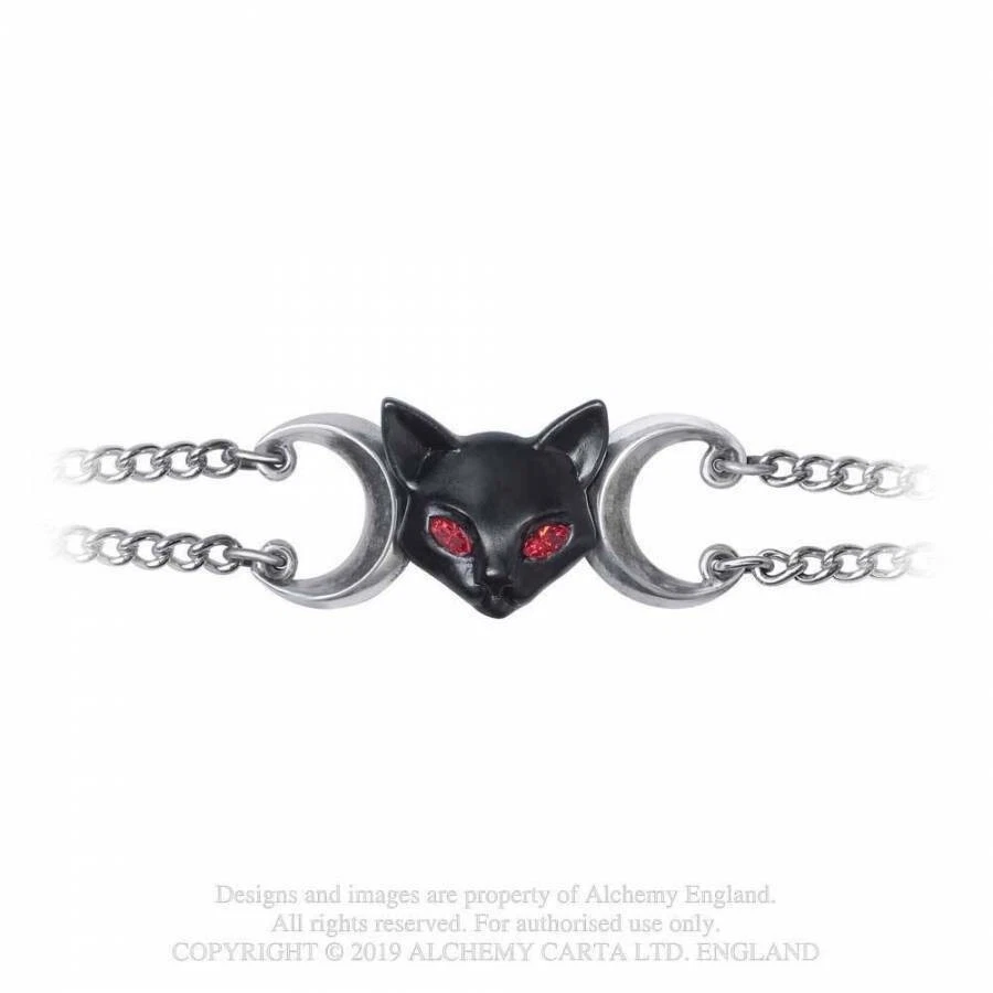 Alchemy Gothic Worshipping Bastet Pewter Bracelet A135