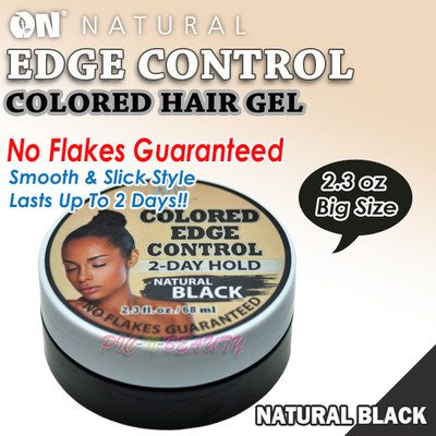 On Natural Colored Edge Control Hair Gel 2 3 Oz Natural Black