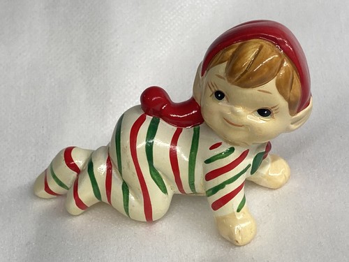 VTG MCM Josef Originals Christmas Candy Cane Kids Pixies Sprites Figurines KOREA - Bild 13 von 17