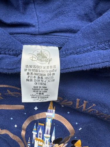 Walt Disney World Hoodie Kids Extra Small Blue - Picture 2 of 6
