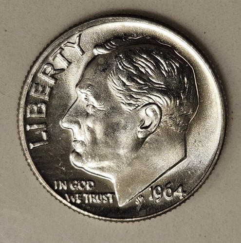 1964-D 10C BU Gem State Roosevelt Dime, KM 195, D/D RPM, Flawless, FB? 💎 #809 - Picture 9 of 12