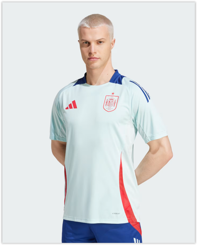 NWT Adidas SPAIN TIRO 2024 TRAINING Pre Match JERSEY SHIRT Mint Blue IP6411, L - Picture 3 of 13