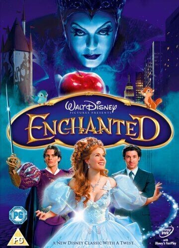 DISC+ARTWORK ... DISNEY Enchanted DVD (2008) Amy Adams, Lima (DIR) cert PG - Foto 1 di 1