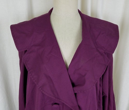 et double Ashley à Coat Grande à boutonnage Femme M larges Swing Trench bretelles Bretagne Laura df0gXqAg