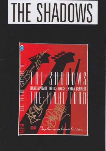 The Shadows Hand Signed The Final Tour A4 Mount, Autograph, Hank Marvin, Welch - Picture 1 of 3