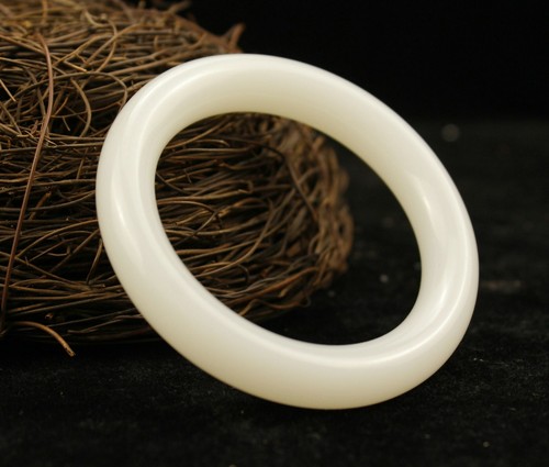 6 cm China Jade bracelet natural HeTian white Jade bracelet jewelry - Picture 5 of 5