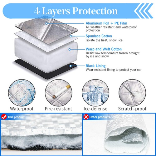 Car Windshield Cover Protector Winter Snow Rain Dust Frost Ice Guard Sun Shade - Picture 4 of 21