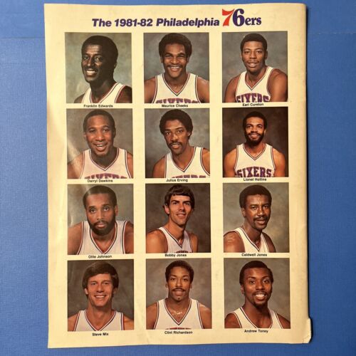 1981 82 PHILADELPHIA 76ers Yearbook JULIUS ERVING Bobby JONES Darryl DAWKINS - Picture 2 of 5