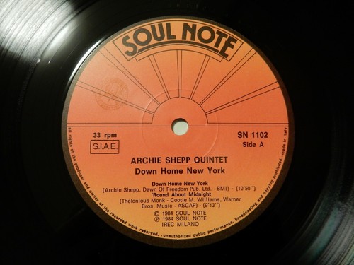 Archie Shepp Down Home New York Soul Note SN 1102 OBI JAPAN VINYL LP JAZZ - Picture 3 of 4