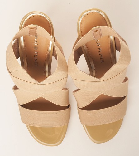 New DONALD J PLINER 8.5 Katja 3.5 in Heels Stretch Knit Fabric Sand Nude Beige - Picture 8 of 10