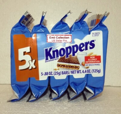 Storck Knoppers German Milk Hazelnut Chocolate Wafer 1 Pack/5 Pics 0.88oz 25g