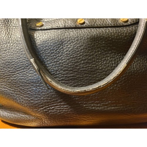 Tory Burch Amanda Pebbled Leather Satchel/Crossbody/Shoulder Black Gold - Picture 10 of 14