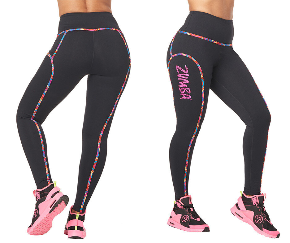【即発送XS】Spread Zumba Love High Waisted Laced Up Leggings Zumba Move High Waisted Laced Up Ankle Leggings - Medium L