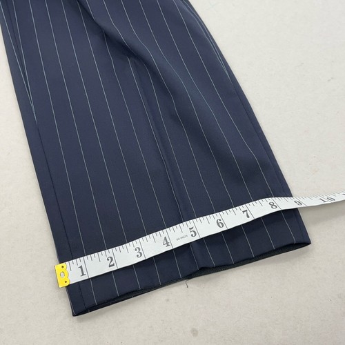 Hugo Boss Anzug 2 Teiler Wolle Marine Nadelstreifen Blazer Sakko 44R Hose 36R - Bild 22 von 24