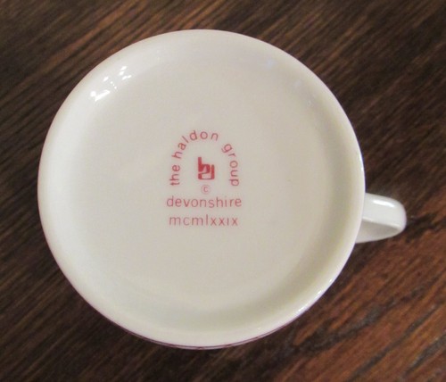 Juego de 8 tazas de té de café Haldon Group Devonshire * celosía roja * MCM/XXIX - Imagen 6 de 11