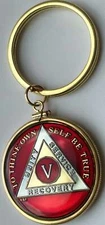 BSP AA Medallion Holder Keychain For Tri-Plate Bright Star Press Coins