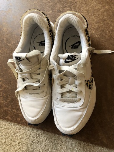 Nike Waffle Debut White Sail Orange Rattan LP Leopard Womens Sz 6.5 - Picture 5 of 6
