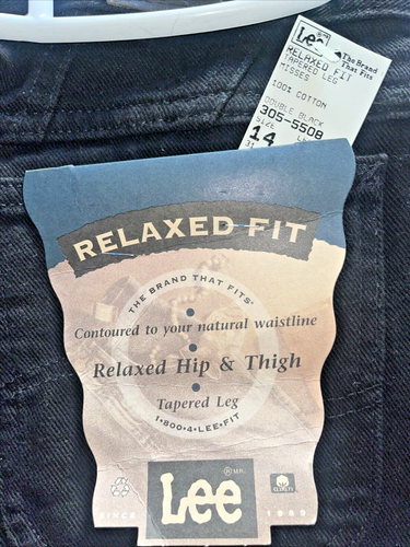 NEW Lee Relaxed Fit Women’s Jeans - Tapered Leg, Black - 14P - #3055508 - Picture 2 of 4