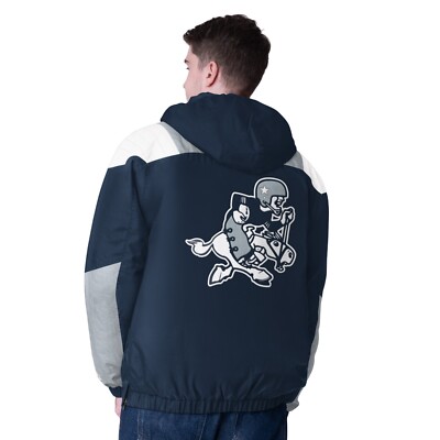 Dallas Cowboys Starter Charger Retro 1/2 Zip Pull Over Jacket Navy