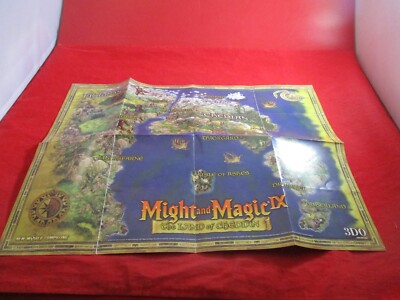 Might and Magic IX The Land of Chedian PC 3DO Poster Map Insert ONLY