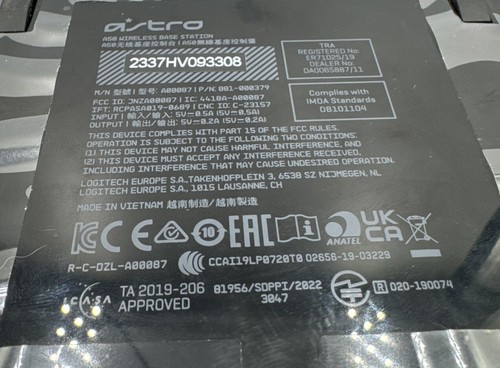 Astro A50 Gen 3 Wireless Gaming Headset – Black, with Charging Base and Cords - Picture 23 of 24