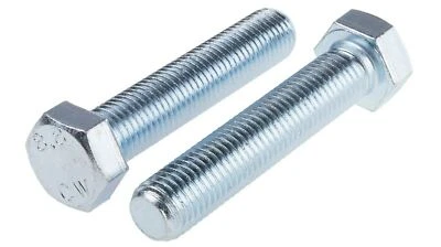 UK TOOLS AND FASTENERS HT Set Screw, Gr 8.8 Zinc Plated Fully Threaded Bolt, M12, M14, M16, M20, M24