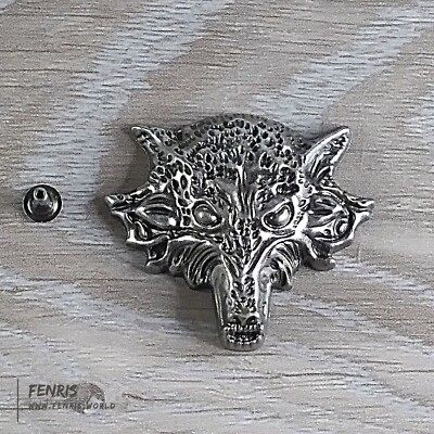 Wolf Rivet Stud Silver Large - Leather Jacket Biker Punk