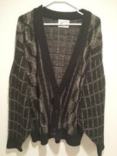 Vintage Clothing Cardigan Sweater - Le Tigre - Extra Large XL - Black