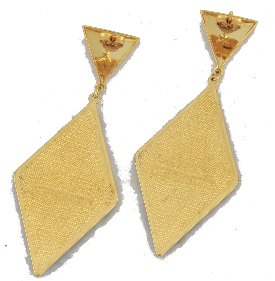 Par de pendientes geométricos grandes vintage MICHAELA FREY Foto 3 de 4