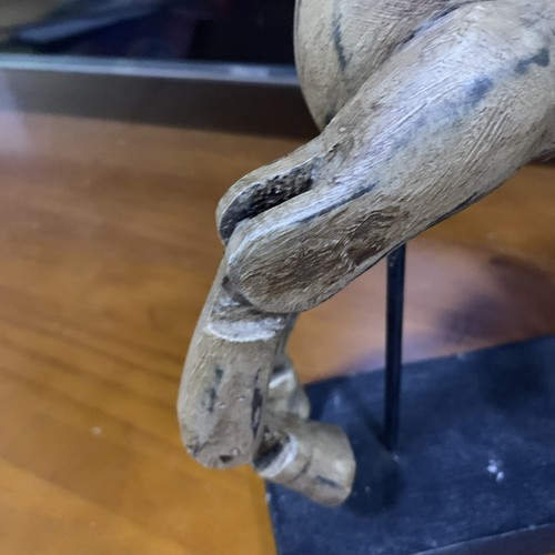 Wooden Primitive Horse With Movable Legs On Stand - Picture 3 of 5