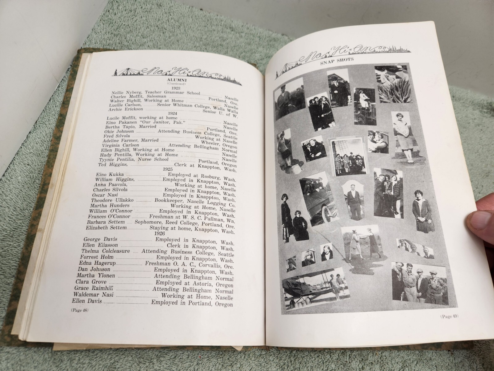 1927 Naselle High School Yearbook Washington NA-HI-AN