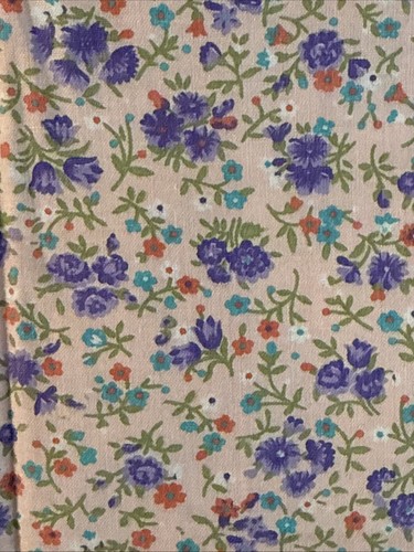Baumwolle Quilten Handarbeit Stoff Rosa Lila Blumen Blau Rosa Grün 58” X 44,5”