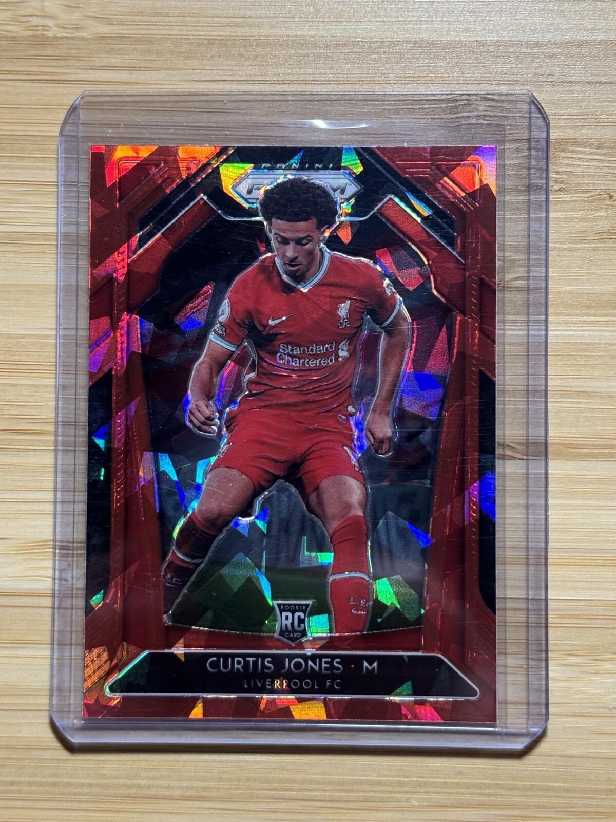 2020-21 Panini Prizm EPL Curtis Jones Retail Red Cracked Ice Prizm RC #249