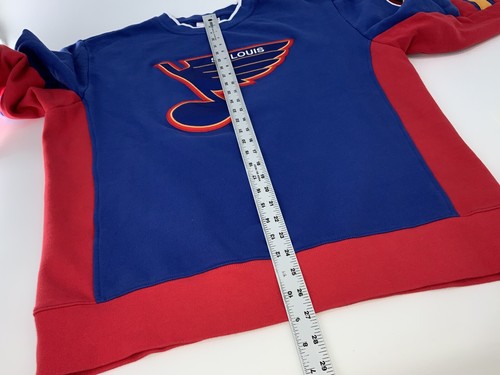 St. Louis Blues Mitchell & Ness Throwback Sweatshirt XXL Men Crewneck YGI Y4-89 - Picture 13 of 15