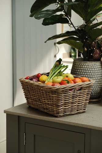 Kubu Wicker Tapered Drawer Handmade Basket Storage Tidy Built In Handles - Picture 23 of 27
