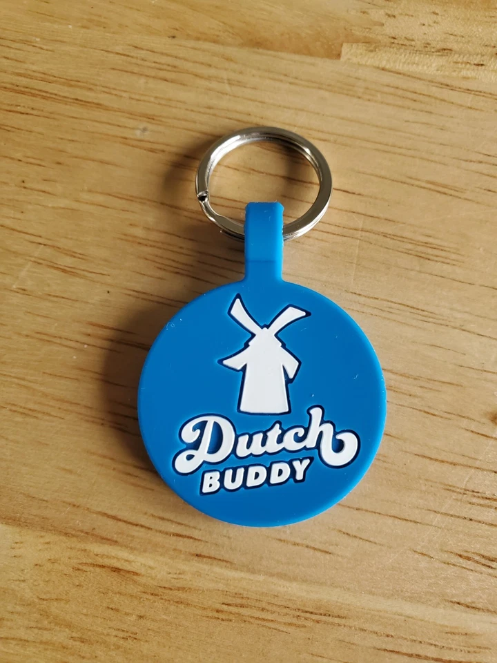 Dutch Bros February 2024 Pet Tag Key Chain Blue Buddy - Image 2 of 2