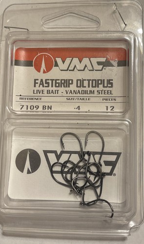 VMC Fastgrip Octopus Hook Size 2 4 6 8 Select Size.  7109 BN Qty 12 - Picture 1 of 10
