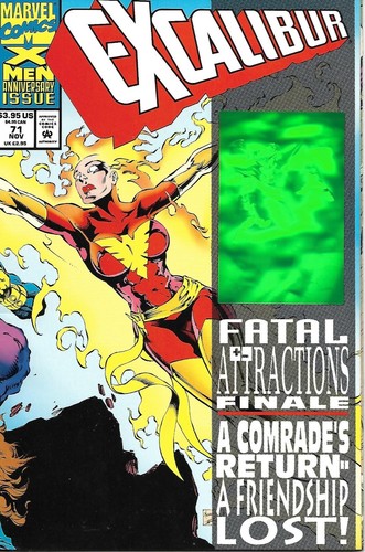 Marvel Comics 1993 Excalibur #71 Night Clawer Hologram card cover art Joe Mad - Picture 1 of 12