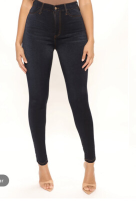 Fashion Nova SZ Tall Eva Super Soft Curvy Skinny Jean Indigo NWT