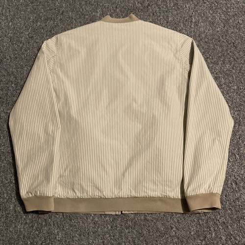 Chaqueta Bomber Reversible De Colección Lacoste Forrada Beige Bordada Para Hombre’s Grande - Imagen 4 de 11