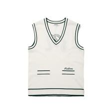 Genuine Malbon Golf Logo Point Texture Knit Vest IVORY (WOMAN)