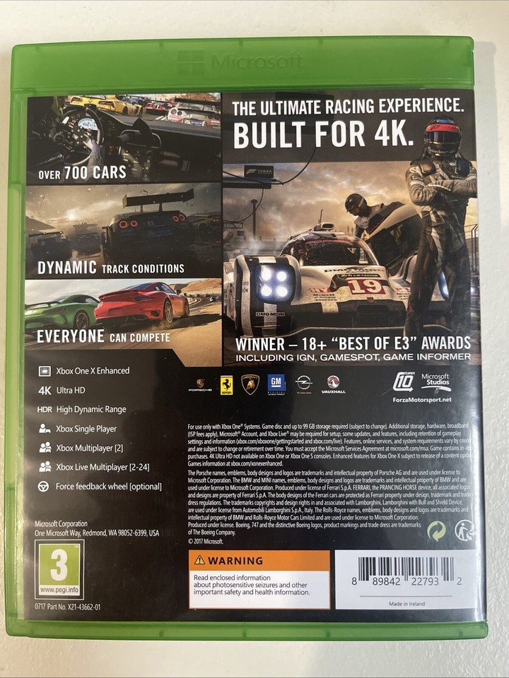 Forza Motorsport 7 Xbox One Series X UK VGC 2017 Racing Driving eBay