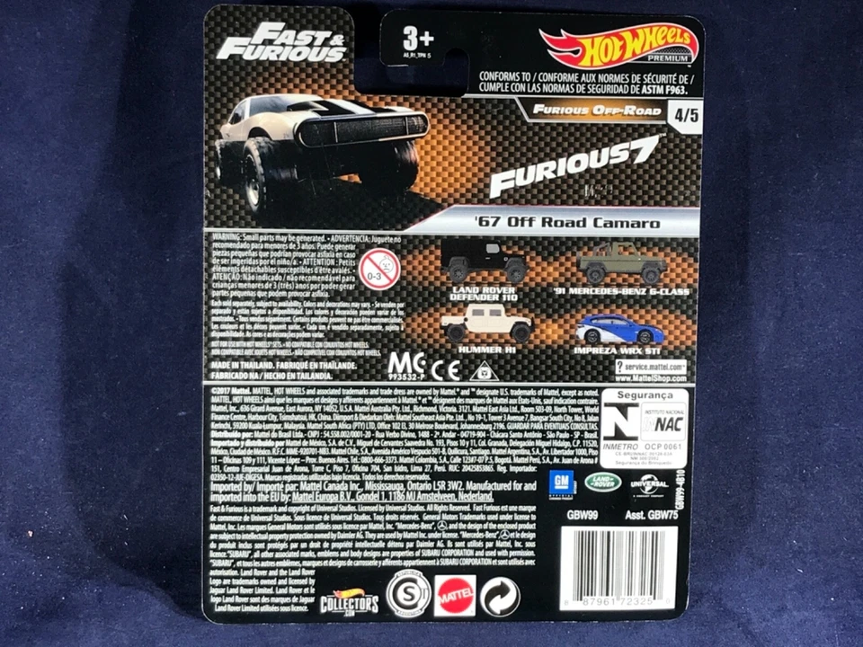 D4-10 HOT WHEELS REAL RIDERS - METAL/METAL - ‘67 OFF ROAD CAMARO -FAST & FURIOUS - Image 4 of 4